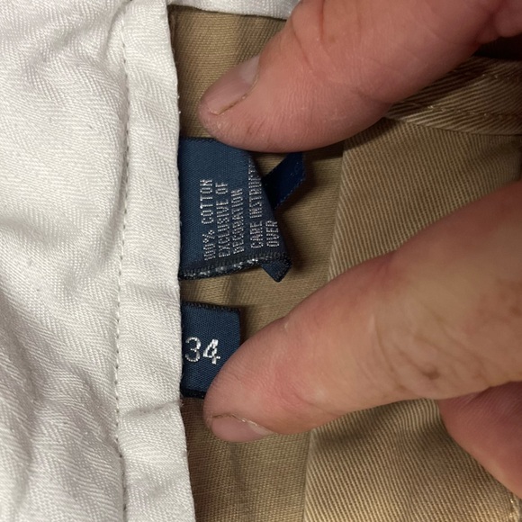 Ralph Lauren Polo 100% Cotton Khaki Chino Shorts‎ Size 34 - Picture 3 of 6